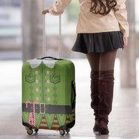 Christmas Costume Elf Luggage Cover Classic Green Xmas Style - Wonder Print Shop