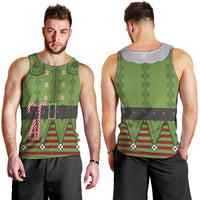 Christmas Costume Elf Men Tank Top Classic Green Xmas Style - Wonder Print Shop