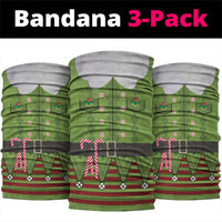 Christmas Costume Elf Neck Gaiter Classic Green Xmas Style - Wonder Print Shop