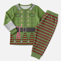 Christmas Costume Elf Christmas Pajama Set Classic Green Xmas Style - Wonder Print Shop