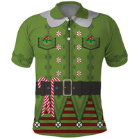 Christmas Costume Elf Polo Shirt Classic Green Xmas Style - Wonder Print Shop