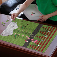 Christmas Costume Elf Puzzle Classic Green Xmas Style - Wonder Print Shop