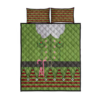 Christmas Costume Elf Quilt Bed Set Classic Green Xmas Style - Wonder Print Shop