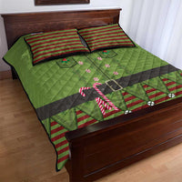 Christmas Costume Elf Quilt Bed Set Classic Green Xmas Style - Wonder Print Shop