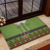 Christmas Costume Elf Rubber Doormat Classic Green Xmas Style - Wonder Print Shop