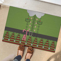 Christmas Costume Elf Rubber Doormat Classic Green Xmas Style - Wonder Print Shop