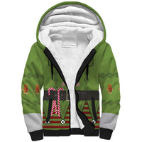 Christmas Costume Elf Sherpa Hoodie Classic Green Xmas Style - Wonder Print Shop