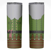 Christmas Costume Elf Skinny Tumbler Classic Green Xmas Style - Wonder Print Shop
