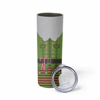 Christmas Costume Elf Skinny Tumbler Classic Green Xmas Style - Wonder Print Shop