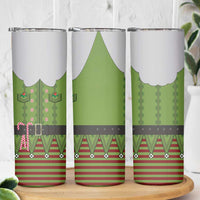 Christmas Costume Elf Skinny Tumbler Classic Green Xmas Style - Wonder Print Shop