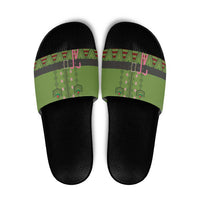 Christmas Costume Elf Slide Sandals Classic Green Xmas Style - Wonder Print Shop