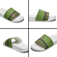 Christmas Costume Elf Slide Sandals Classic Green Xmas Style - Wonder Print Shop