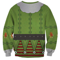 Christmas Costume Elf Sweatshirt Classic Green Xmas Style - Wonder Print Shop