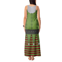 Christmas Costume Elf Tank Maxi Dress Classic Green Xmas Style - Wonder Print Shop