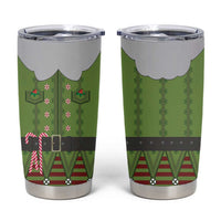 Christmas Costume Elf Tumbler Cup Classic Green Xmas Style - Wonder Print Shop