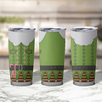 Christmas Costume Elf Tumbler Cup Classic Green Xmas Style - Wonder Print Shop