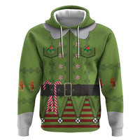 Christmas Costume Elf Zip Hoodie Classic Green Xmas Style - Wonder Print Shop