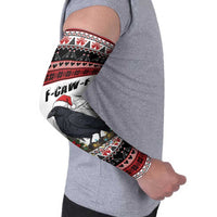 F Caw F Christmas Raven Personalized Arm Sleeves Holiday Crow Festive - Wonder Print Shop