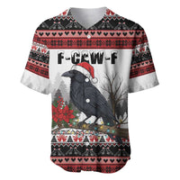 F Caw F Christmas Raven Personalized Baseball Jersey Holiday Crow Festive - Wonder Print Shop