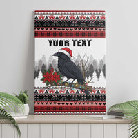 F Caw F Christmas Raven Personalized Canvas Wall Art Holiday Crow Festive - Wonder Print Shop