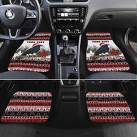 F Caw F Christmas Raven Personalized Car Mats Holiday Crow Festive - Wonder Print Shop