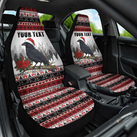 F Caw F Christmas Raven Personalized Car Seat Cover Holiday Crow Festive - Wonder Print Shop
