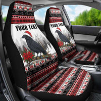 F Caw F Christmas Raven Personalized Car Seat Cover Holiday Crow Festive - Wonder Print Shop