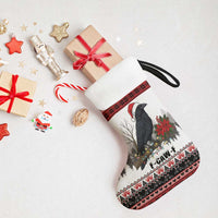 F Caw F Christmas Raven Personalized Christmas Stocking Holiday Crow Festive - Wonder Print Shop
