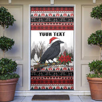 F Caw F Christmas Raven Personalized Door Cover Holiday Crow Festive - Wonder Print Shop