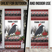 F Caw F Christmas Raven Personalized Door Cover Holiday Crow Festive - Wonder Print Shop