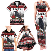 F Caw F Christmas Raven Personalized Family Matching Tank Maxi Dress and Hawaiian Shirt Holiday Crow Festive - Wonder Print Shop