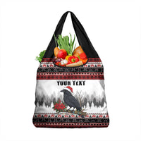 F Caw F Christmas Raven Personalized Grocery Bag Holiday Crow Festive - Wonder Print Shop