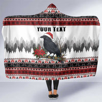 F Caw F Christmas Raven Personalized Hooded Blanket Holiday Crow Festive - Wonder Print Shop
