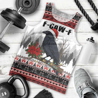 F Caw F Christmas Raven Personalized Men Tank Top Holiday Crow Festive - Wonder Print Shop