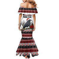 F Caw F Christmas Raven Personalized Mermaid Dress Holiday Crow Festive - Wonder Print Shop
