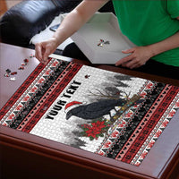 F Caw F Christmas Raven Personalized Puzzle Holiday Crow Festive - Wonder Print Shop