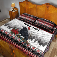 F Caw F Christmas Raven Personalized Quilt Bed Set Holiday Crow Festive - Wonder Print Shop