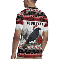 F Caw F Christmas Raven Personalized Rugby Jersey Holiday Crow Festive - Wonder Print Shop