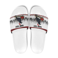 F Caw F Christmas Raven Personalized Slide Sandals Holiday Crow Festive - Wonder Print Shop