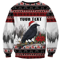 F Caw F Christmas Raven Personalized Sweatshirt Holiday Crow Festive - Wonder Print Shop