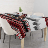 F Caw F Christmas Raven Personalized Tablecloth Holiday Crow Festive - Wonder Print Shop