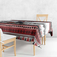 F Caw F Christmas Raven Personalized Tablecloth Holiday Crow Festive - Wonder Print Shop