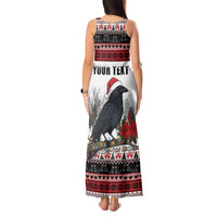 F Caw F Christmas Raven Personalized Tank Maxi Dress Holiday Crow Festive - Wonder Print Shop