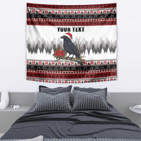 F Caw F Christmas Raven Personalized Tapestry Holiday Crow Festive - Wonder Print Shop