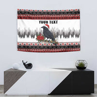 F Caw F Christmas Raven Personalized Tapestry Holiday Crow Festive - Wonder Print Shop