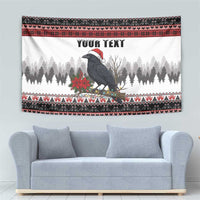 F Caw F Christmas Raven Personalized Tapestry Holiday Crow Festive - Wonder Print Shop