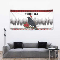 F Caw F Christmas Raven Personalized Tapestry Holiday Crow Festive - Wonder Print Shop