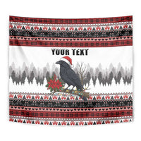 F Caw F Christmas Raven Personalized Tapestry Holiday Crow Festive - Wonder Print Shop