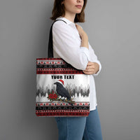 F Caw F Christmas Raven Personalized Tote Bag Holiday Crow Festive - Wonder Print Shop