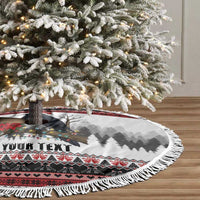 F Caw F Christmas Raven Personalized Tree Skirt Holiday Crow Festive - Wonder Print Shop